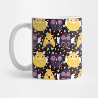 Cute owl Pattern, Colorful owl Pattern Mug